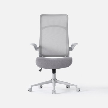 特力屋 伯特曲線扶手網布椅 辦公椅 電腦椅 灰