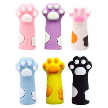 Tteruwa 貓爪多用途矽膠指甲剪保護套 6件組  多色  1組