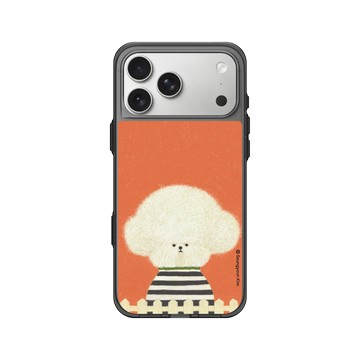 iPhone 17 Pro Max Clear (相機按鈕) 酷墨灰 - Seungyoun Kim - 穿條紋T的小狗