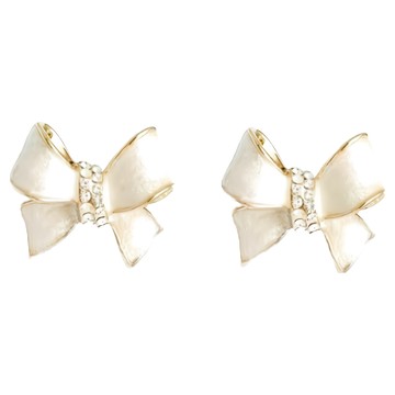 SOLARFRI 純銀針耳環 S925鍍14K金頂級CZ鑽飾抗敏耳環組  白色 + 金色