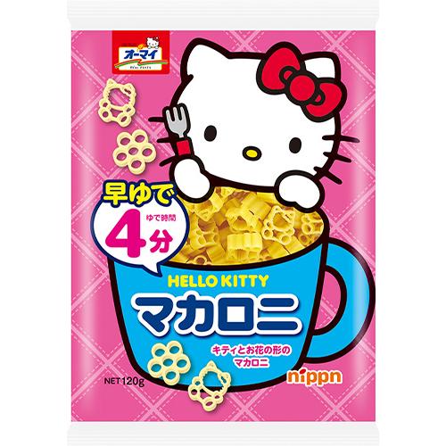 ニップン オーマイ 早ゆで HELLO KITTY マカロニ 120g