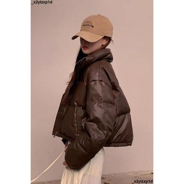 【核心賣點】冬 韓版女外套短款 加厚 寬鬆 面包服 短款PU免洗短款服女冬季新款衣加厚小个子面包服洋气外套 免洗 外套