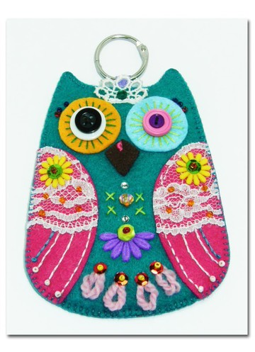 貓頭鷹卡套-土耳其桃紅