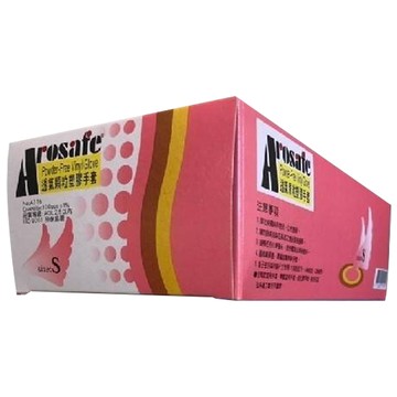 透氣顆粒PVC手套 無粉  1盒  A116