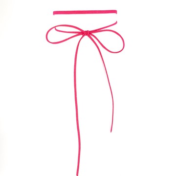 經典繞繩頸鍊-桃紅色