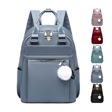 SPRING-尼龍後背包輕量多隔層大容量手提包後背包-多色