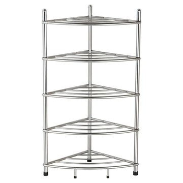 京太陽廚房收納鍋架 加厚不鏽鋼材質 堅固耐用 防水防鏽  5層  不鏽鋼色  1個