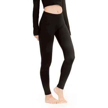 柔暖短絨9分保暖褲-女款 - XL / 黑