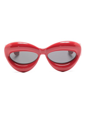 LOEWE - Inflated cat-eye frame sunglasses - women - Acetate - 55 - Red