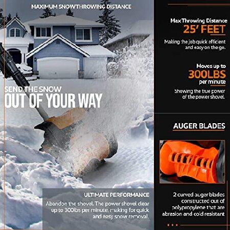 SuperHandy Snow Thrower   Power Shovel, Cordless Rechargeable DC 20V, Handheld, Lightweight 10