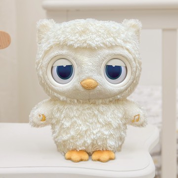 【GUND】愛睏貓頭鷹 陪寶寶入眠的第一個好朋友！｜新生禮、彌月禮、閨蜜送禮｜音樂 白噪音 小夜燈 愛睏眼皮會動