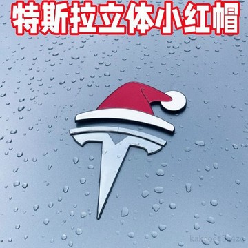 高雄有貨🎨【特斯拉聖誕帽】立體帽子 小紅帽 發財 聖誕 皇冠 魔術 防曬 防水 油漆貼mz