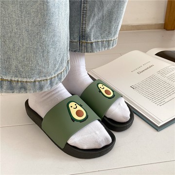 風ins居家室內拖鞋女夏季可愛卡通水果一字沙灘涼拖鞋防滑