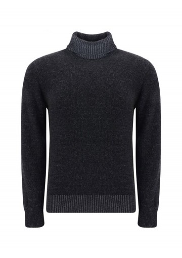 Jurta Cashmere - Turtleneck Sweater - Mens - Black