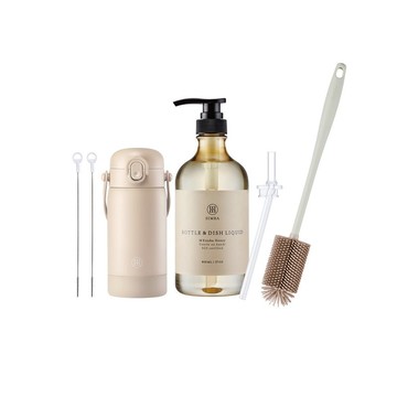 【Simba小獅王辛巴】TEENYLITE不鏽鋼保溫瓶潔淨組(330ml手提款)