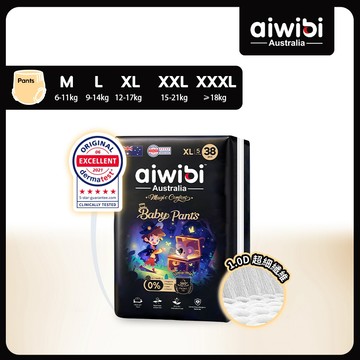 Aiwibi 愛薇彼 安撫魔法褲型紙尿褲(M-XXXL) 拉拉褲 嬰兒紙尿褲 褲型紙尿褲 柔軟透氣 日夜通用