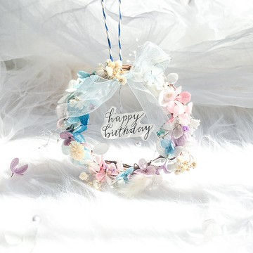 永生花花圈 永生花花圈 不凋花 永生花 乾燥花 禮物