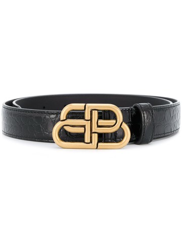 Balenciaga - BB thin belt - women - Leather - 75 - Black