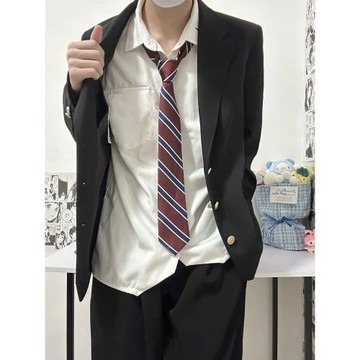 dk制服西裝男套裝日系復古學生情侶jk班服學院風春秋季西服外套潮