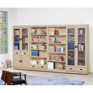 法蘭克原切橡木10.5尺書櫥組