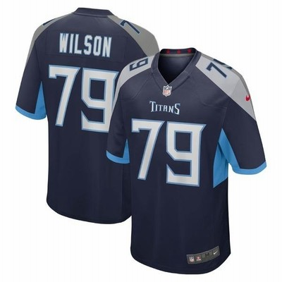 ナイキ ユニフォーム トップス メンズ Isaiah Wilson Tennessee Titans Nike Game Jersey Navy