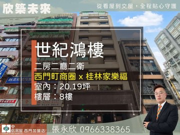 ⭐推薦⭐西門町世紀鴻樓二房車位稀有釋出⭐中信永欣｜台北市萬華區西寧南路