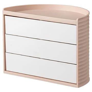 FAmILyLIFE 生活 桌面飾品文具旋轉收納盒 27 x 19.5 x 15.5cm 800g A-173-PI  粉色  1個