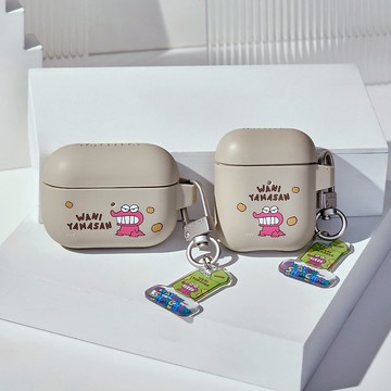 蠟筆小新鱷魚阿山強悍防摔AirPods保護套(附吊飾)