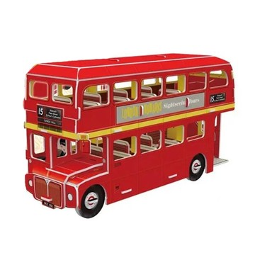 CubicFun 3d立體拼圖-雙層巴士 99  紅色  57片  1入