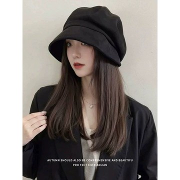 免運🥇大頭專屬加绒三帽閤一秋冬貝雷帽子女 新款大頭圍顯臉小保暖堆堆帽 漁夫蓓蕾時尚百搭八角帽 全春秋季韓版百搭大頭圍報童
