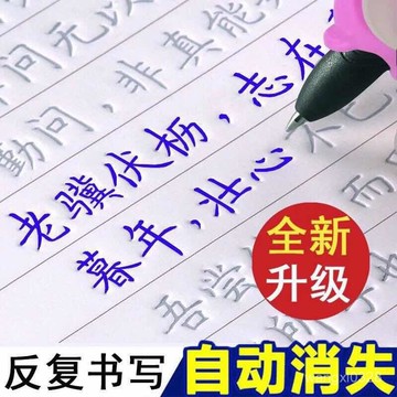 💖隔日達💖成人楷書凹槽練字帖 控筆練字帖 鋼筆練字帖 初學者書法練習 毛筆書法字帖 自動消失鋼筆 消失墨囊0601