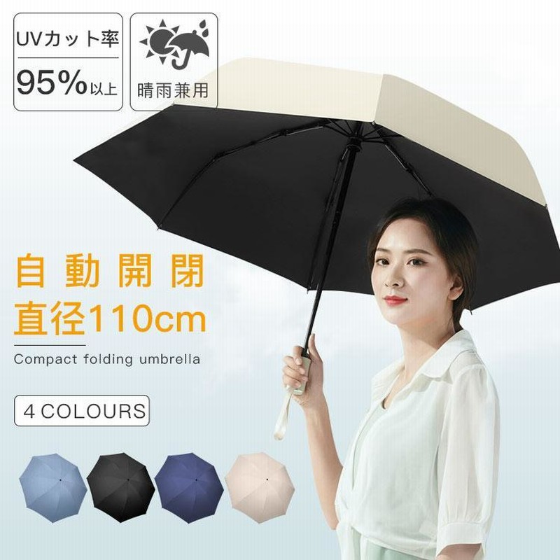 お買い得！】 UVカット99% 折りたたみ日傘 コンパクト 自動開閉 ワンタッチ