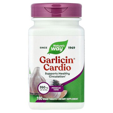 Nature's Way, Garlicin® 心臟健康純素食營養片，350 毫克，180 片裝