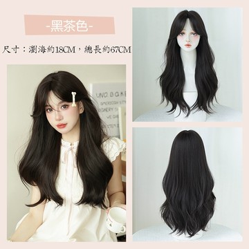 【24H台灣出】假髮女整頂 大外翻 女生全頭套 現貨 中分 八字瀏海 自然 仿真 韓國 微捲 顯白 日常 大波浪 大頭皮