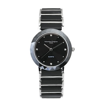 Valentino Coupeau 范倫鐵諾 古柏 時尚陶瓷腕錶(黑面/大錶33mm)