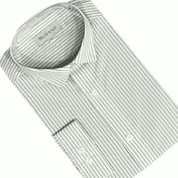 【MURANO】男嫘縈條紋長袖襯衫-白色 M-3XL