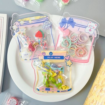 台灣現貨🌟 瓶子自封袋 飾品收納袋 禮品袋 萌粒袋 零食袋 收納袋 卡通異形袋 糖果袋 餅乾袋 密封袋 髮夾 滑鏈袋