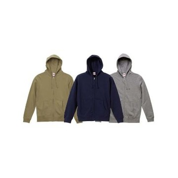 United Athle 10 OZ 純棉連帽拉鍊外套 卡其 炭灰 深藍 3521301 [台灣現貨]