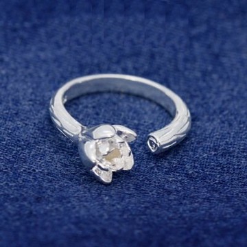 925純銀戒指鑲鑽開口戒-古典樹枝花朵造型情人節生日禮物女飾品73dt592【獨家進口】【米蘭精品】