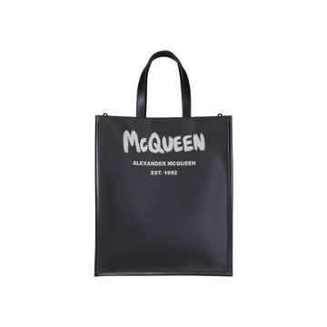 Alexander Mcqueen - Black Leather Tote Bag