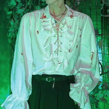 柚里 中世紀風法式襯衫禮服聖節穿搭襯衣cos吸血鬼男女款