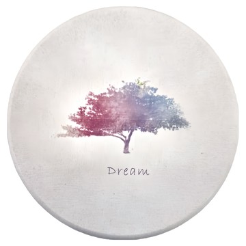 收納王妃 珪藻土杯墊圓  10 x 10cm  彩色夢想  1個