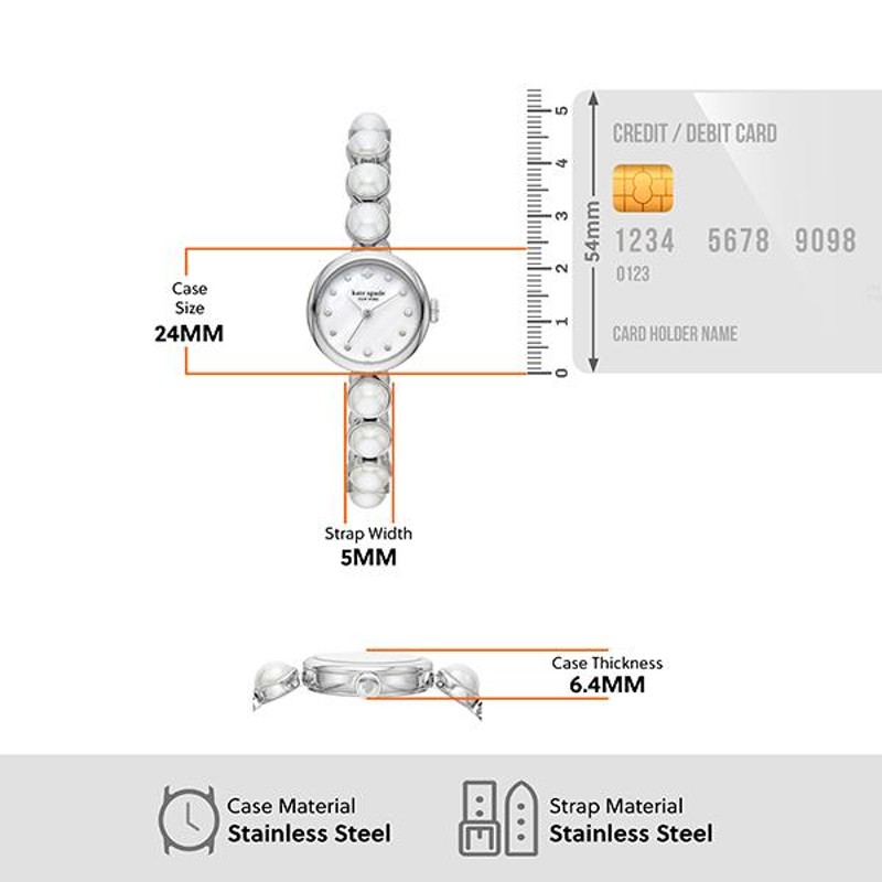 ケイトスペード 腕時計 レディース アナログ 時計 ステンレス シルバー