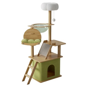 Horla 賀啦 綠屋梯款貓跳台 Y18 140 x 55 x 40cm  綠色  1個