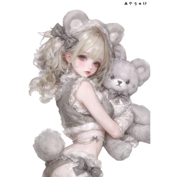 【3 月新品 2】07-095-0066 人物貼紙 動物與甜美蕾絲