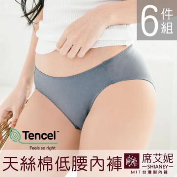 席艾妮 SHIANEY  MIT天絲棉纖維 3D立體設計低腰女三角內褲 台灣製 6件組
