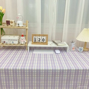 ins風方格桌佈複古日係格子少女心臥室宿捨課桌書桌佈野餐背景佈 XYE5