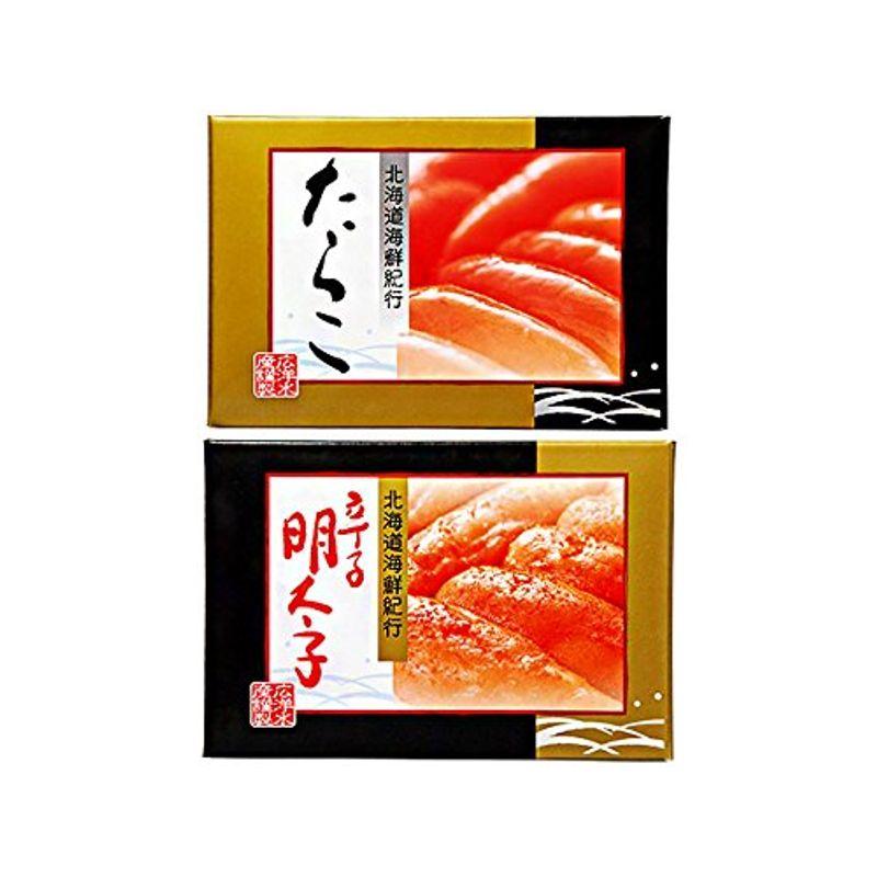 たらこ・明太子詰合せ(タラコ250g めんたいこ250g)各化粧箱入り 北海道海鮮紀行 独自の熟成製法 贈り物にも