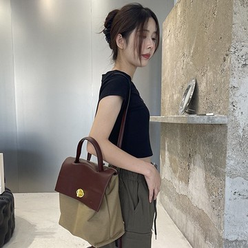 三合一包包 後背包 單肩包 手提包 帆布包 大容量後背包 復古小背包 帆布拼接包 包包女 559