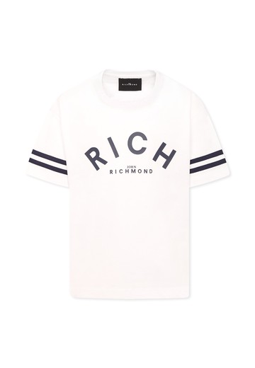 Richmond White T-shirt For Kids With Logo